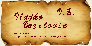Vlajko Božilović vizit kartica